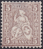 SUISSE, 1862, Helvetia Assise, Bien Centré (Yvert 35a) - Nuevos