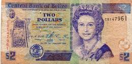 BELIZE  2 DOLLARS 1999 - Pick 60a - Belice