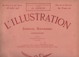 L'ILLUSTRATION  28 07 1906 - TSAR NICOLAS RUSSIE - DREYFUS - SARAH BERNHARDT - EGYPTE - MARTINIQUE - RODIN CAMBODGE - L'Illustration