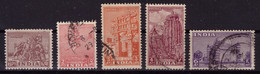 Inde 1949 - Oblitéré - Monuments - Art - Michel Nr. 192 195-196 198-199 (ind184) - Usados