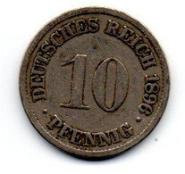 Allemagne -  10 Pfennig  1896 F TB - 10 Pfennig