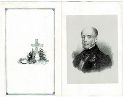 MIGNAULT (Ht) / BRUXELLES / PORTUGAL - Simon De SILVA FERRAZ De LIMA Et CASTRO - Cte De RENDUTTE  +1857 - (Carte Porc.) - Andachtsbilder
