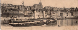 Cpa Panoramique Boulogne Sur Mer La Malle Dans L'avant Port - Boulogne Sur Mer