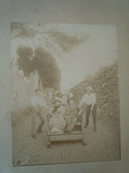Rare Photo Albuminée Traineau En Osier FUNCHAL - MADERE - CARRINHOS Vers 1880 - Anciennes (Av. 1900)