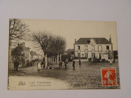 LOIRET-COURTENAY-1145-ECOLE ET RUE DU MAIL-ANIMEE - Courtenay