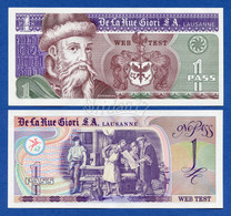 De La Rue Giori S.A. - Johannes Gutenberg One Pass Web Test - Intaglio Specimen Test Note Unc - Fiktive & Specimen