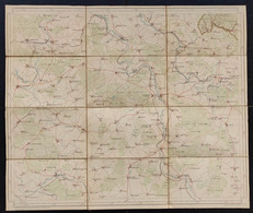 Carte Topographique Toilée Militaire STAFKAART 1907 Villers Devant Orval Vendresse Le Chesne Jametz Mouzon Stenay - Topographical Maps