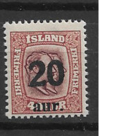 1921 MNH Iceland Mi 109 Postfris** - Unused Stamps