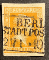 Preussen Mi.8 C = 150€ GUTE FARBE Gepr Kastaun Tadellos, 1857 3 Sgr Dunkelorange Stpl Berlin - Usati