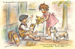 Illustrateur: Germaine  Bouret    Le Rempailleur De Chaises      (voir Scan) - Bouret, Germaine
