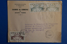 O20 GUADELOUPE BELLE LETTRE 1948  BASSE TERRE POUR PARIS FRANCE +AFFRANCH INTERESSANT - Covers & Documents