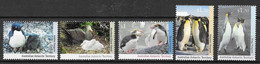 Australian Antarctic Territory AAT 1992-3  Antarctic Wildlife BIRDS Penguins  5v  MNH** 9.60 € - Faune Antarctique