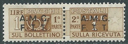 1947-48 TRIESTE A PACCHI POSTALI 1 LIRA MNH ** - RE24-3 - Postpaketen/concessie