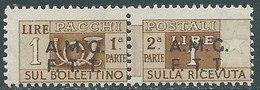 1947-48 TRIESTE A PACCHI POSTALI 1 LIRA MNH ** - RE24-5 - Paquetes Postales/consigna