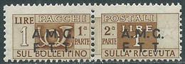 1947-48 TRIESTE A PACCHI POSTALI 1 LIRA MNH ** - RE24-10 - Paketmarken/Konzessionen