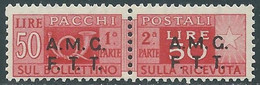 1947-48 TRIESTE A PACCHI POSTALI 50 LIRE MNH ** - RE24-7 - Paketmarken/Konzessionen