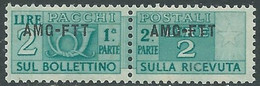 1949-53 TRIESTE A PACCHI POSTALI 2 LIRE MNH ** - RE24-4 - Pacchi Postali/in Concessione