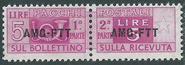 1949-53 TRIESTE A PACCHI POSTALI 5 LIRE MH * - RE25-5 - Postal And Consigned Parcels