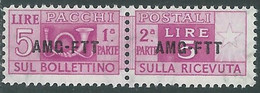 1949-53 TRIESTE A PACCHI POSTALI 5 LIRE MNH ** - RE24-4 - Colis Postaux/concession