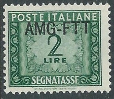 1949-54 TRIESTE A SEGNATASSE 2 LIRE MNH ** - RE10 - Portomarken