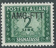 1949-54 TRIESTE A SEGNATASSE 2 LIRE MNH ** - RE10-7 - Portomarken