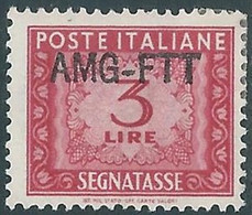 1949-54 TRIESTE A SEGNATASSE 3 LIRE MH * - RE11-4 - Strafport