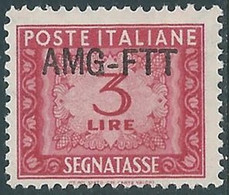 1949-54 TRIESTE A SEGNATASSE 3 LIRE MH * - RE11-6 - Impuestos