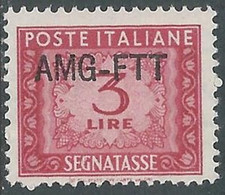 1949-54 TRIESTE A SEGNATASSE 3 LIRE MNH ** - RE10-3 - Postage Due