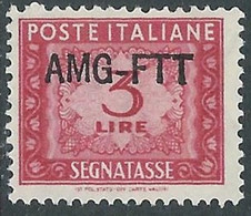 1949-54 TRIESTE A SEGNATASSE 3 LIRE MNH ** - RE10-5 - Strafport