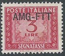 1949-54 TRIESTE A SEGNATASSE 3 LIRE MNH ** - RE10-7 - Segnatasse