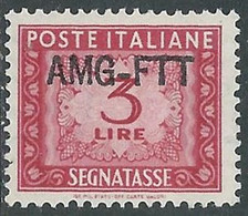 1949-54 TRIESTE A SEGNATASSE 3 LIRE MNH ** - RE10-9 - Strafport