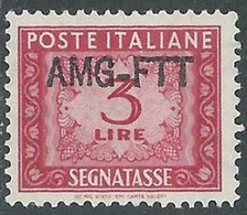 1949-54 TRIESTE A SEGNATASSE 3 LIRE MNH ** - RE10-10 - Strafport