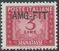 1949-54 TRIESTE A SEGNATASSE 3 LIRE MNH ** - RE11 - Taxe