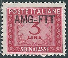 1949-54 TRIESTE A SEGNATASSE 3 LIRE MNH ** - RE11-2 - Postage Due