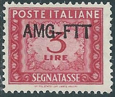 1949-54 TRIESTE A SEGNATASSE 3 LIRE MNH ** - RE11-3 - Strafport