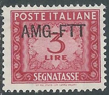 1949-54 TRIESTE A SEGNATASSE 3 LIRE MNH ** - RE20-2 - Strafport