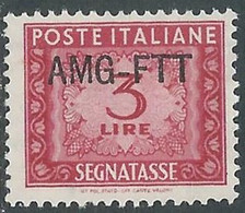 1949-54 TRIESTE A SEGNATASSE 3 LIRE MNH ** - RE20-2 - Taxe