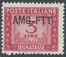 1949-54 TRIESTE A SEGNATASSE 3 LIRE MNH ** - RE20-4 - Portomarken