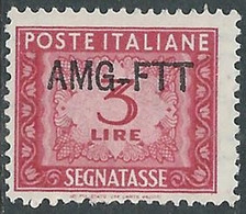 1949-54 TRIESTE A SEGNATASSE 3 LIRE MNH ** - RE20-4 - Impuestos