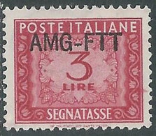 1949-54 TRIESTE A SEGNATASSE 3 LIRE MNH ** - RE20-8 - Portomarken