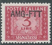 1949-54 TRIESTE A SEGNATASSE 3 LIRE MNH ** - RE20-10 - Portomarken