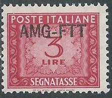 1949-54 TRIESTE A SEGNATASSE 3 LIRE MNH ** - RE28 - Strafport