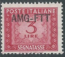 1949-54 TRIESTE A SEGNATASSE 3 LIRE MNH ** - RE28 - Portomarken
