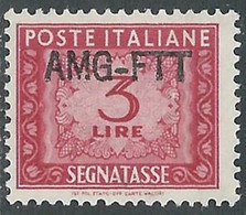 1949-54 TRIESTE A SEGNATASSE 3 LIRE MNH ** - RE28-3 - Taxe