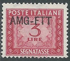 1949-54 TRIESTE A SEGNATASSE 3 LIRE MNH ** - RE28-5 - Segnatasse