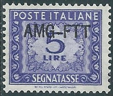 1949-54 TRIESTE A SEGNATASSE 5 LIRE MNH ** - RE11-3 - Strafport