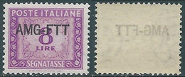 1949-54 TRIESTE A SEGNATASSE 8 LIRE DECALCO MNH ** - RE10 - Postage Due