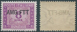 1949-54 TRIESTE A SEGNATASSE 8 LIRE DECALCO MNH ** - RE10-2 - Impuestos