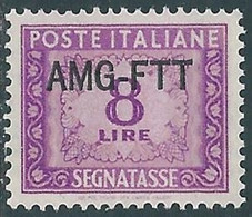 1949-54 TRIESTE A SEGNATASSE 8 LIRE MNH ** - RE11-6 - Postage Due