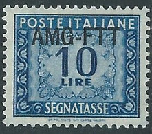 1949-54 TRIESTE A SEGNATASSE 10 LIRE MH * - RE11-6 - Impuestos